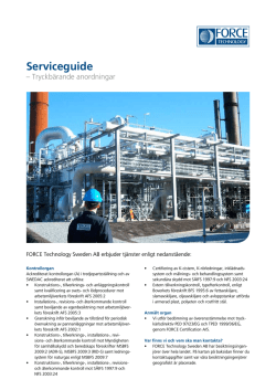 Serviceguide - FORCE Technology