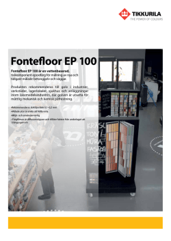 Golvbroschyr Fontefloor EP 100