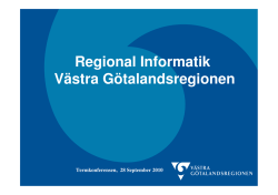 Arbete med informatik och terminologi i Västra Götalandsregionen