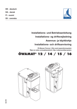 öwamat® 12 / 14 / 15 / 16 - The quality of your compressed air