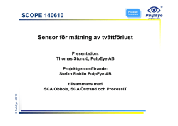 Sensor för mätning av tvättförlust SCOPE 140610