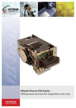 Hitachi-Omron V2X Series Pålitlig läsare/skrivare för magnetkort och