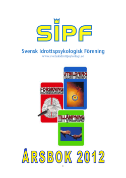 SIPF-Årsbok (2012) - Svensk Idrottspsykologisk förening