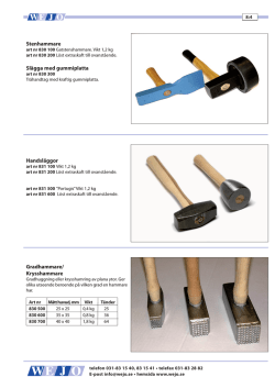 Handsl&auml;ggor Gradhammare/ Krysshammare Stenhammare Sl&auml;gga
