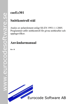 Användardokumentation - Eurocode Software AB