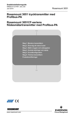 Rosemount 3051 Pressure Transmitter with Profibus