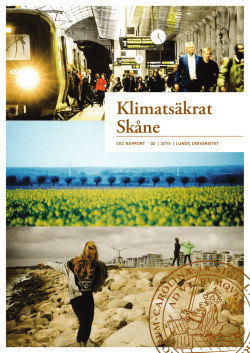 Klimatsäkrat Skåne - Centre for Environmental and Climate Research