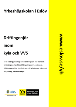 Driftingenjör (pdf) - EVU Energi & VVS Utveckling AB