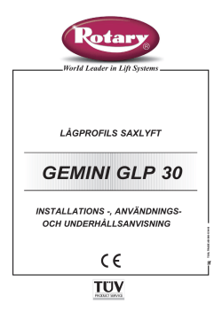 GLP 30 svensk bruksanvisning 2005 nytt aggregat