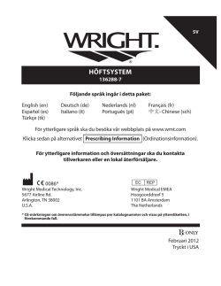 136288-7_SV copy.indd - Wright Medical Technology, Inc.