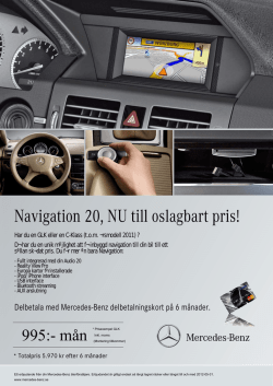 Navigation 20, NU till oslagbart pris! - Mercedes-Benz