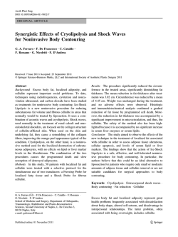 Synergistic Effects of Cryolipolysis and Shock Waves for