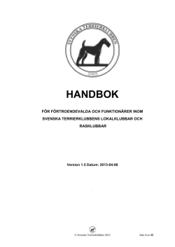 se handboken §5.3 - Svenska Terrierklubben