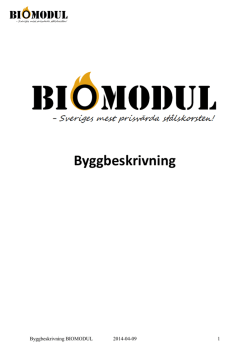 Byggbeskrivning Biomodul bdf