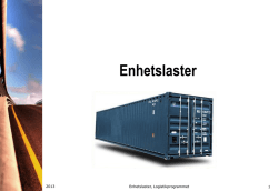 Enhetslaster - Logistikprogrammet.org
