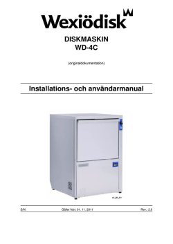DISKMASKIN WD-4C Installations- och