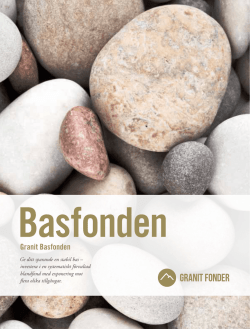 Granit Basfonden - Välkommen till Granit Fonder
