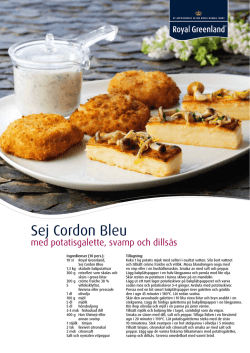 Sej Cordon Bleu med potatis galette, svamp och