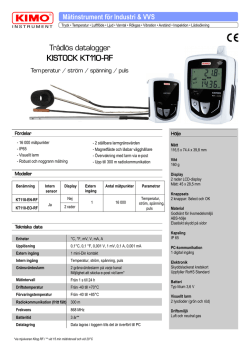 Datablad (pdf) - Kimo Instrument AB