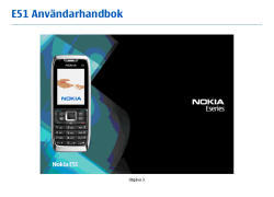 PDF Nokia E51 Användarhandbok - File Delivery Service