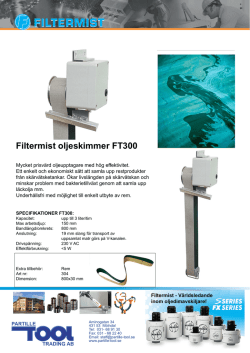 Filtermist oljeskimmer FT300