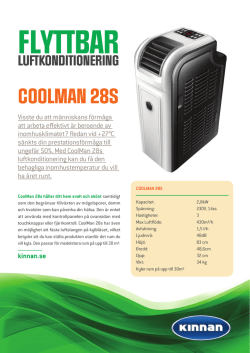 Coolman 28S prodblad