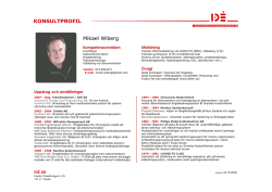 Mikael Wiberg konsultprofil SVE - Industrial Design and Engineering