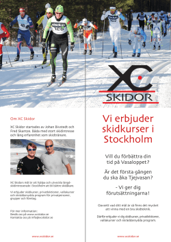Vi erbjuder skidkurser i Stockholm