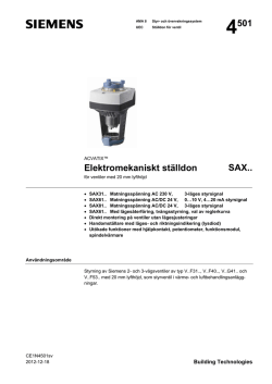 4501 Elektromekaniskt ställdon SAX..