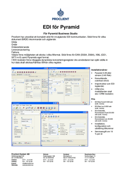 EDI för Pyramid - Proclient System AB