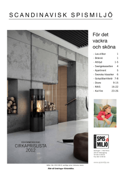 Prislista spismilj&ouml; fr&aring;n 1 augusti