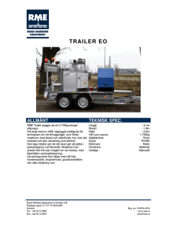 Termoplasttrailer EO - Road Equipment Rental