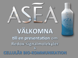 ASEA gör “saltva5en” ll Redox signalmolekyler NaCl + H2O