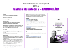 Praktisk Musikteori 2 – HARMONILÄRA