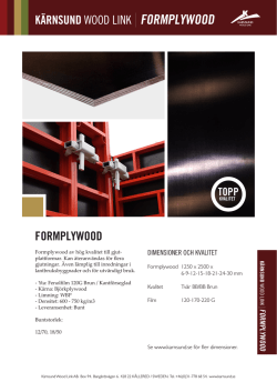 FORMPLYWOOD - Kärnsund Wood Link AB