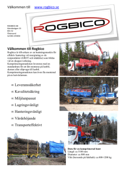 Välkommen till www.rogbico.se Välkommen till Rogbico