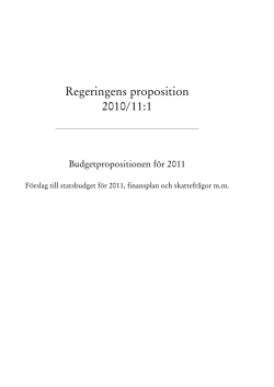 Regeringens proposition 2010/11:1