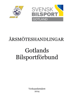 Handlingar 2015 - Gotland:s BilsportFörbund
