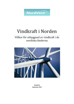 Villkor för utbyggnad av vindkraft i de nordiska länderna