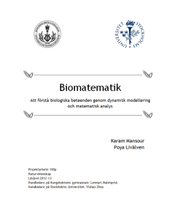 Biomatematik - Matematiska institutionen