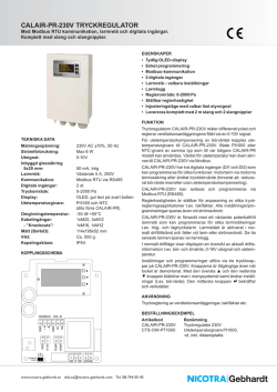 CALAIR-PR-230V - Produktblad