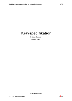 Kravspecifikation