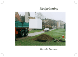 Nedgrävning - Harald Persson