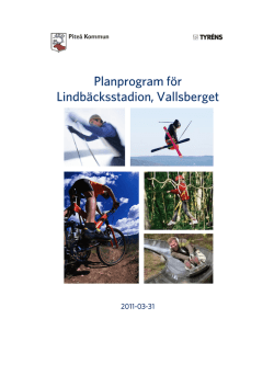 Planprogram, Lindbäcksstadion