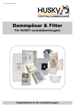 Dammpåsar & Filter - Husky centraldammsugare