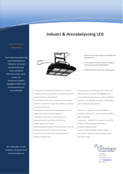 Arenabelysning - JP International Technologies