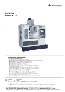 QUOTATION SPINNER VC 750