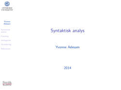 Syntaktisk analys