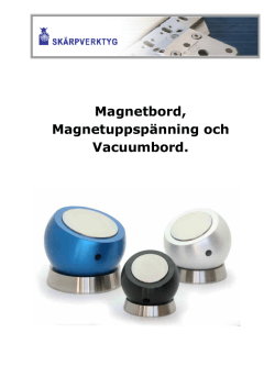 Magnetbord, Magnetuppspänning och Vacuumbord.