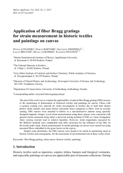 Application of fiber Bragg gratings for strain measurement in historic